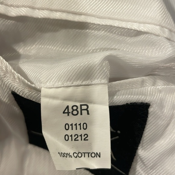 Jos. A. Bank Light Gray and White Stripe Suit Jacket size 48R - Picture 7 of 12